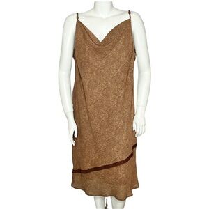 NWT Lane Bryant Venezia‎ Jeans Women's spaghetti strap dress brown size 26/28
